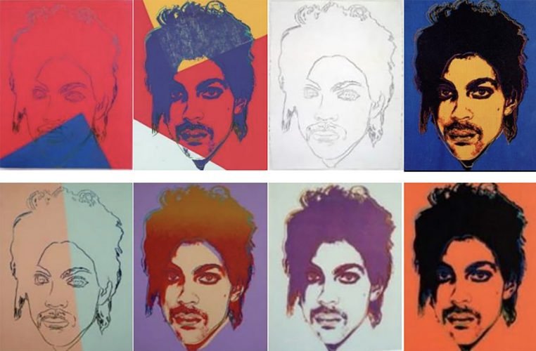 Images by Andy Warhol that were created from a photo taken by Lynn Goldsmith